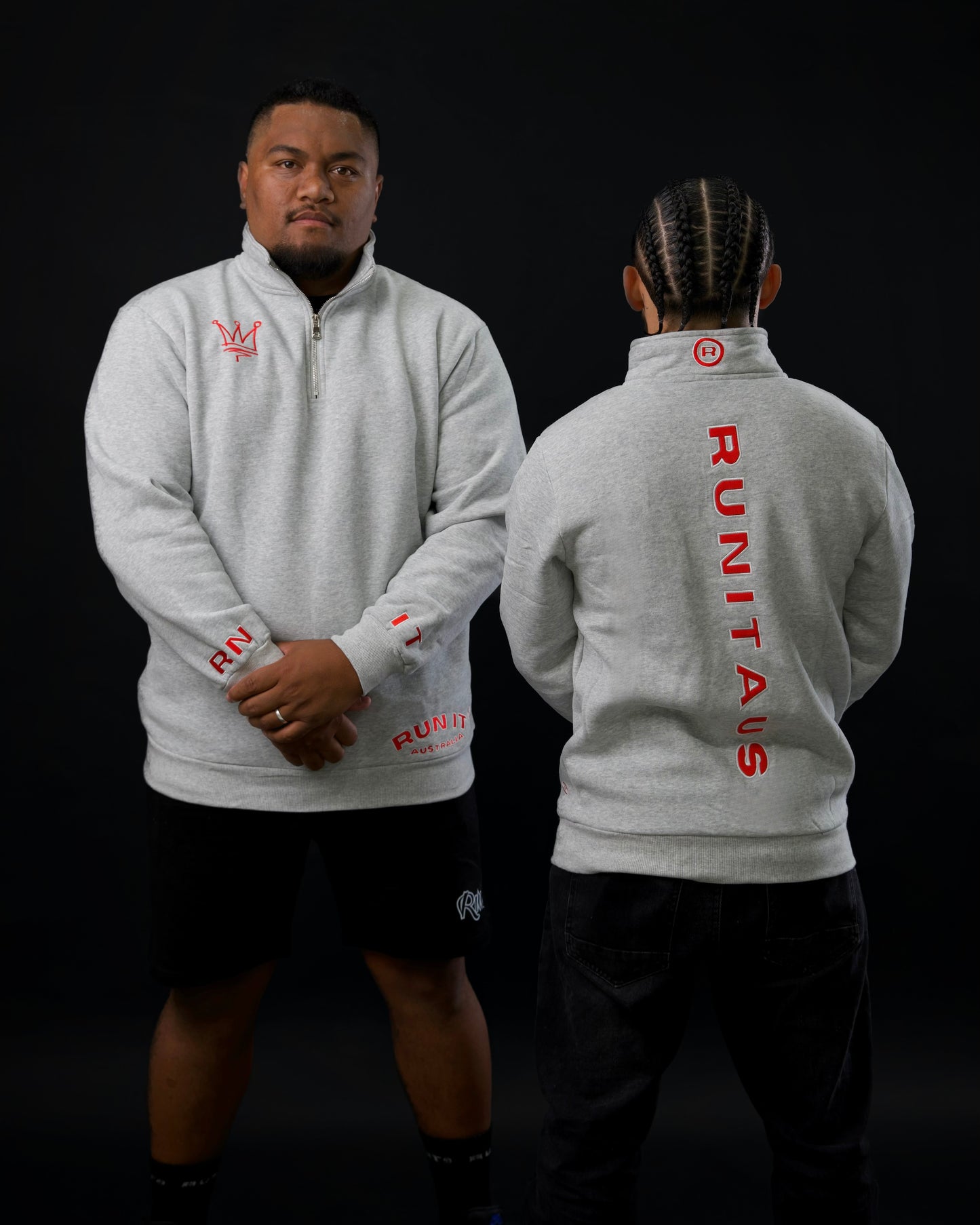 GREY QTR ZIP - CLEARANCE