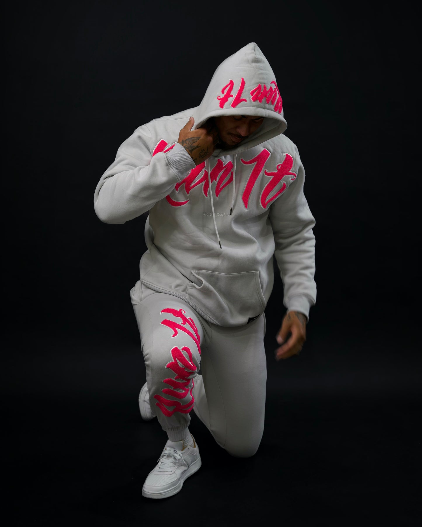 NARDO/PINK V2 CHENILLE TRACKPANTS (PREORDER)