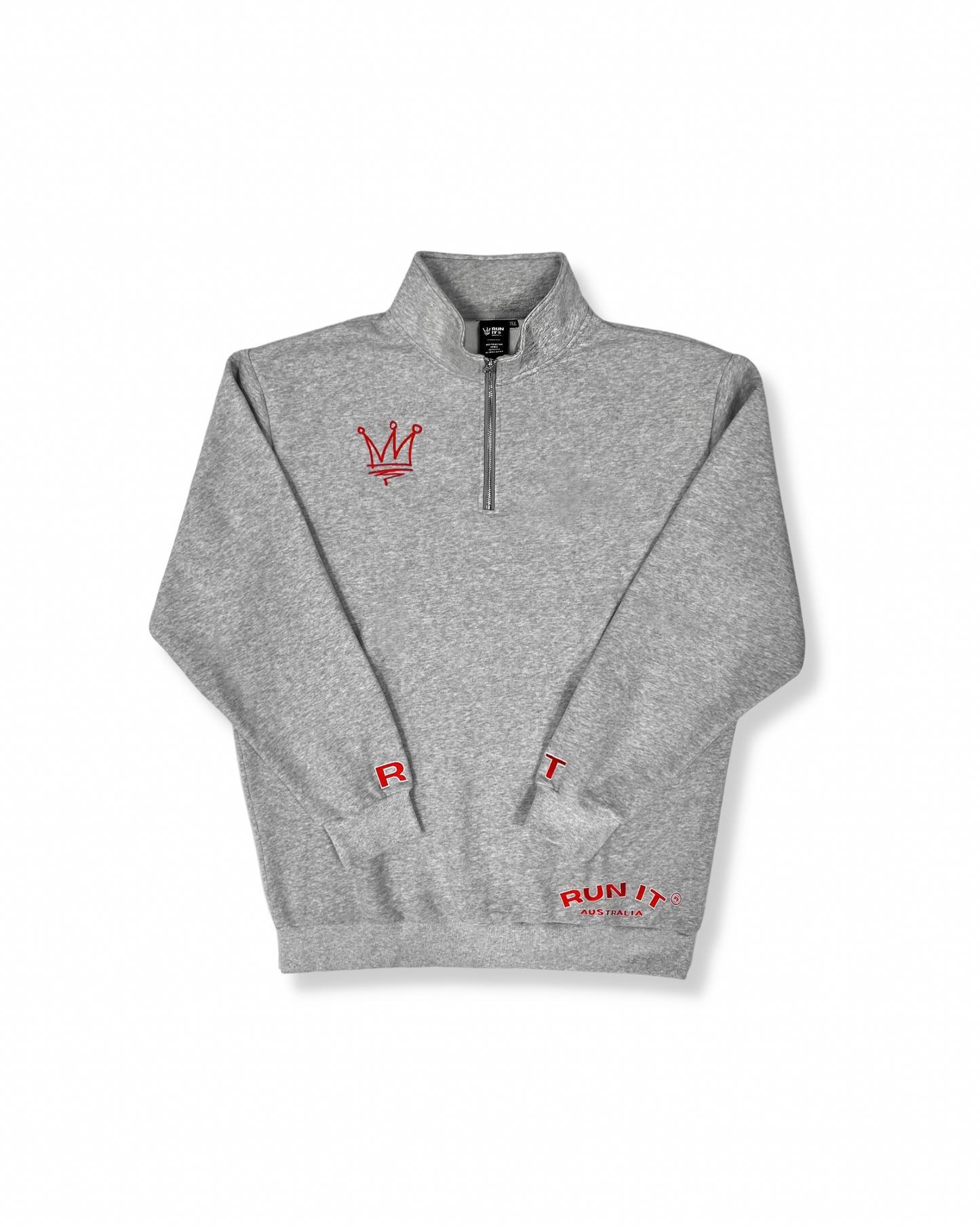 GREY QTR ZIP - CLEARANCE