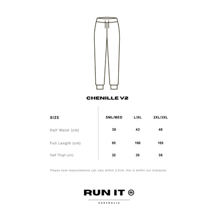 NARDO/PINK V2 CHENILLE TRACKPANTS (PREORDER)